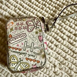 Coach Colorful Graphic Wristlet